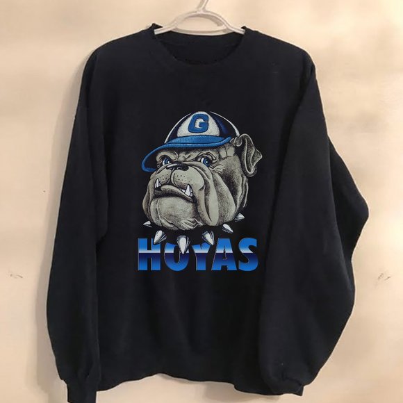 Vintage 90s Georgetown University Georgetown Hoyas Crewneck Sweatshirt - Picture 1 of 2